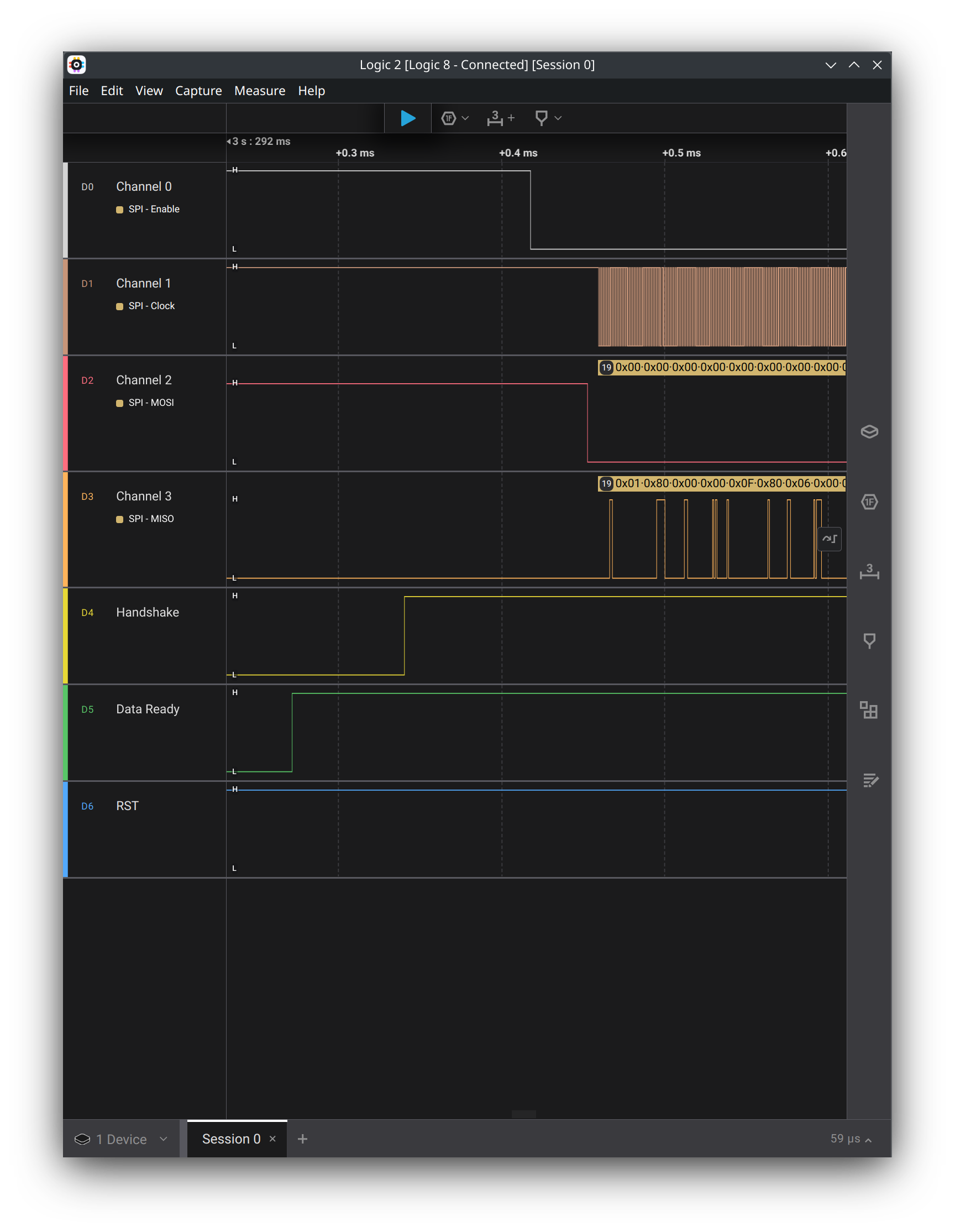 spi2 zoomed bad timing